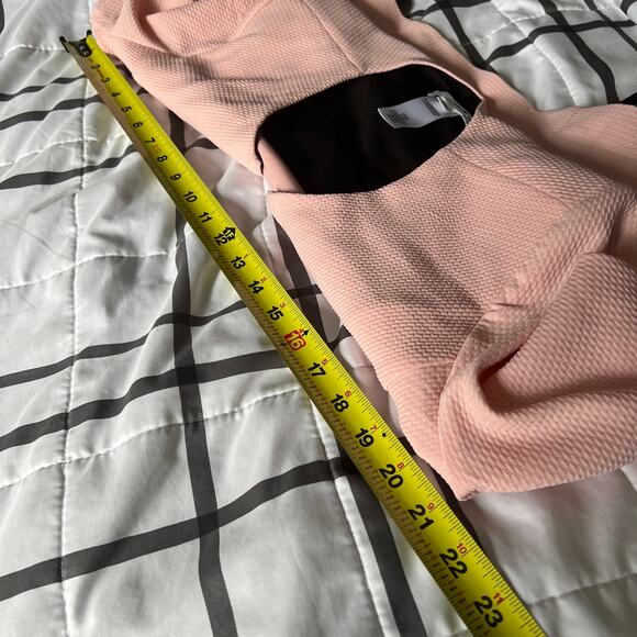 Studio one New York women’s open blazer cardigan pink Sz 12 large shoulder pads - Picture 7 of 8